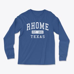 Rhome Texas Classic Established Light Soft Long Sleeve T-Shirt