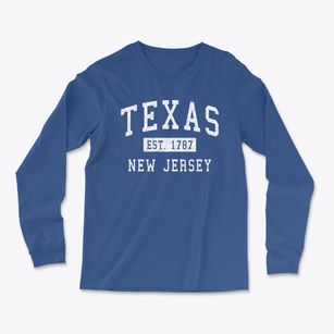 Texas New Jersey Classic Established Light Soft Long Sleeve T-Shirt