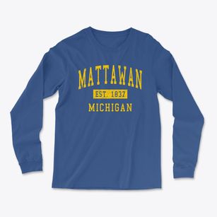 Mattawan Michigan Classic Established Light Soft Long Sleeve T-Shirt
