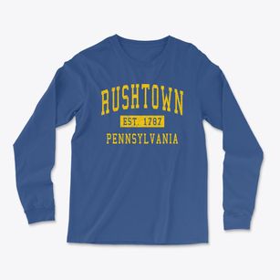 Rushtown Pennsylvania Classic Established Light Soft Long Sleeve T-Shirt