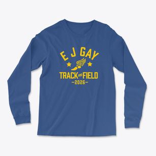 E J Gay Middle School Track and Field Light Soft Long Sleeve T-Shirt