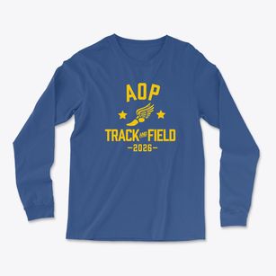 Academy Of Oak Park-mendota Track and Field Light Soft Long Sleeve T-Shirt