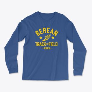 Berean Baptist Academy Track and Field Light Soft Long Sleeve T-Shirt
