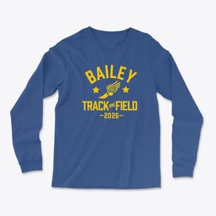 Bailey Elementary School Track and Field Light Soft Long Sleeve T-Shirt