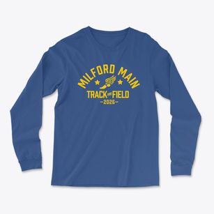 Milford Main Middle School Track and Field Light Soft Long Sleeve T-Shirt