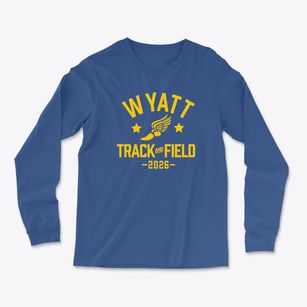 Wyatt Elementary School Track and Field Light Soft Long Sleeve T-Shirt