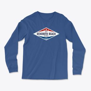 Rehoboth Beach Delaware Diamond Star Light Soft Long Sleeve T-Shirt