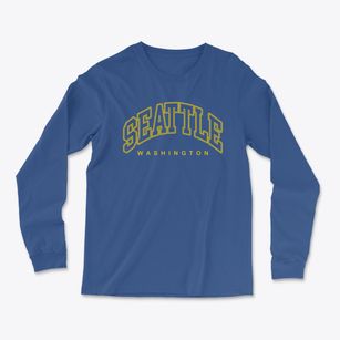 Seattle Washington Inline Light Soft Long Sleeve T-Shirt