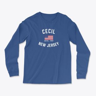 Cecil New Jersey Patriot Light Soft Long Sleeve T-Shirt