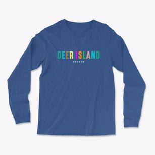 Deer Island Oregon Color Pop Light Soft Long Sleeve T-Shirt