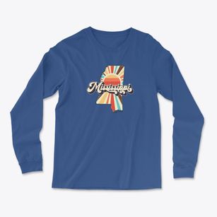  Mississippi Retro Art Light Soft Long Sleeve T-Shirt