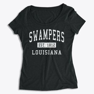 Swampers Louisiana Classic Established Women's Premium Scoop Neck