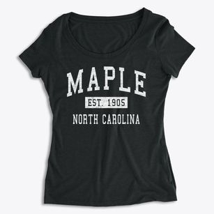 Maple North Carolina Classic Established Women's Premium Scoop Neck