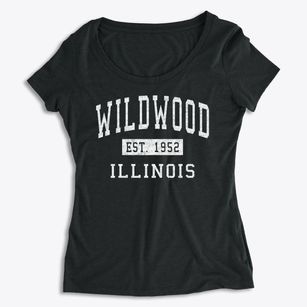 Wildwood Illinois Classic Established Women's Premium Scoop Neck