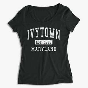 Ivytown Maryland Classic Established Women's Premium Scoop Neck