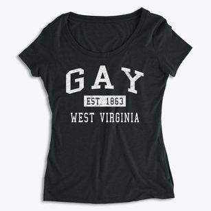 Gay West Virginia Classic Established Women's Premium Scoop Neck