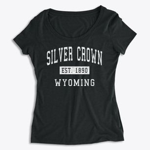 Silver Crown Wyoming Classic Established Women's Premium Scoop Neck
