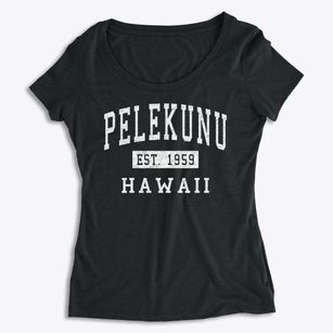 Pelekunu Hawaii Classic Established Women's Premium Scoop Neck