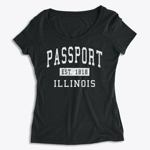 Passport Illinois Classic Established Women's Premium Scoop Neck