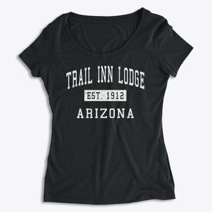 Trail Inn Lodge Arizona Classic Established Women's Premium Scoop Neck