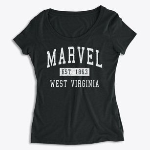 Marvel West Virginia Classic Established Women's Premium Scoop Neck
