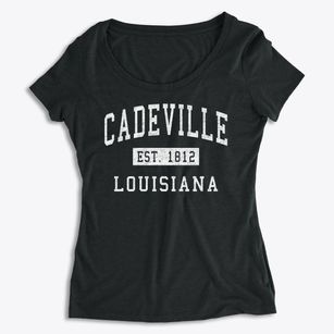 Cadeville Louisiana Classic Established Women's Premium Scoop Neck