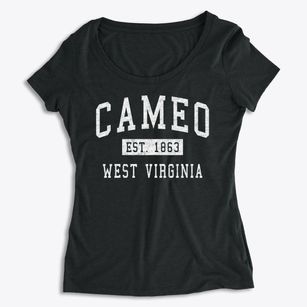 Cameo West Virginia Classic Established Women's Premium Scoop Neck