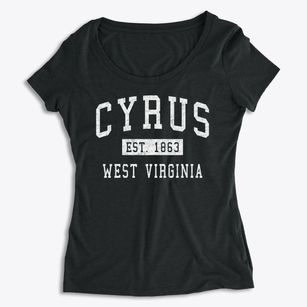 Cyrus West Virginia Classic Established Women's Premium Scoop Neck