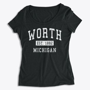Worth Michigan Classic Established Women's Premium Scoop Neck