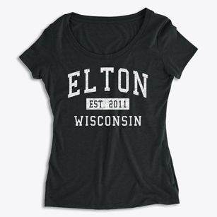 Elton Wisconsin Classic Established Women's Premium Scoop Neck