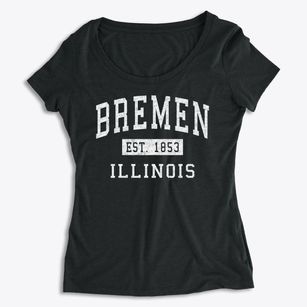 Bremen Illinois Classic Established Women's Premium Scoop Neck