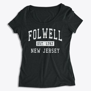 Folwell New Jersey Classic Established Women's Premium Scoop Neck