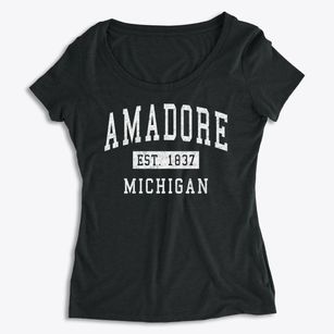 Amadore Michigan Classic Established Women's Premium Scoop Neck