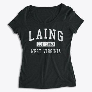 Laing West Virginia Classic Established Women's Premium Scoop Neck