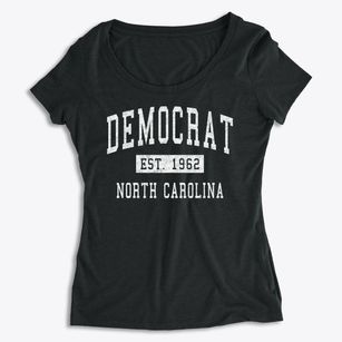 Democrat North Carolina Classic Established Women's Premium Scoop Neck