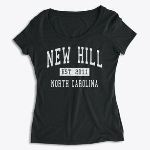 New Hill North Carolina Classic Established Women's Premium Scoop Neck