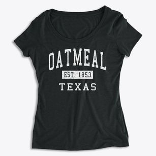 Oatmeal Texas Classic Established Women's Premium Scoop Neck