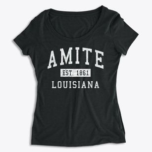 Amite Louisiana Classic Established Women's Premium Scoop Neck