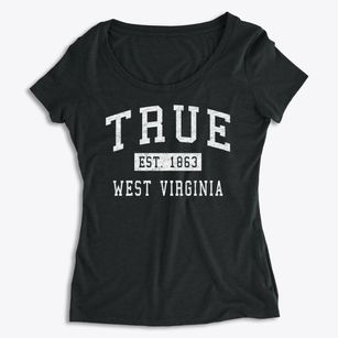 True West Virginia Classic Established Women's Premium Scoop Neck