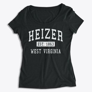 Heizer West Virginia Classic Established Women's Premium Scoop Neck