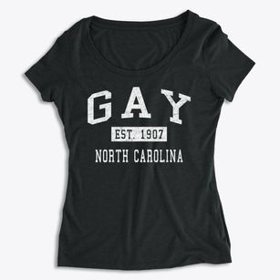Gay North Carolina Classic Established Women's Premium Scoop Neck