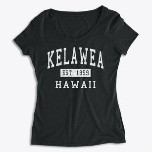Kelawea Hawaii Classic Established Women's Premium Scoop Neck