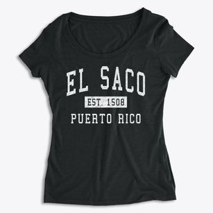El Saco Puerto Rico Classic Established Women's Premium Scoop Neck