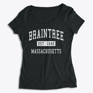 Braintree Massachusetts Classic Established Women's Premium Scoop Neck