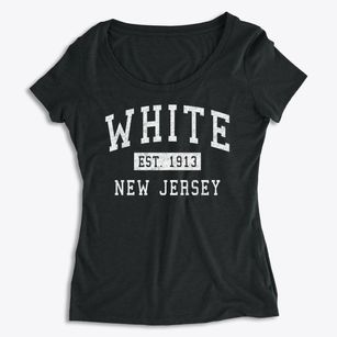 White New Jersey Classic Established Women's Premium Scoop Neck