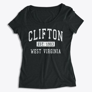 Clifton West Virginia Classic Established Women's Premium Scoop Neck
