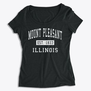 Mount Pleasant Illinois Classic Established Women's Premium Scoop Neck