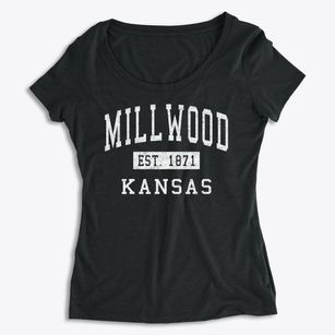 Millwood Kansas Classic Established Women's Premium Scoop Neck