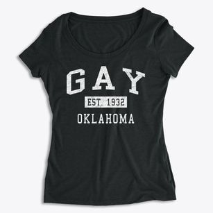 Gay Oklahoma Classic Established Women's Premium Scoop Neck