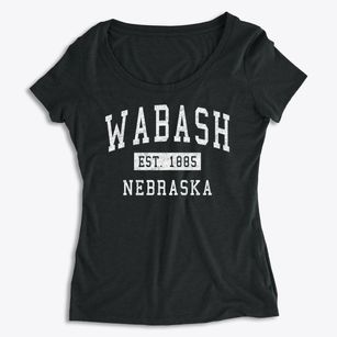Wabash Nebraska Classic Established Women's Premium Scoop Neck